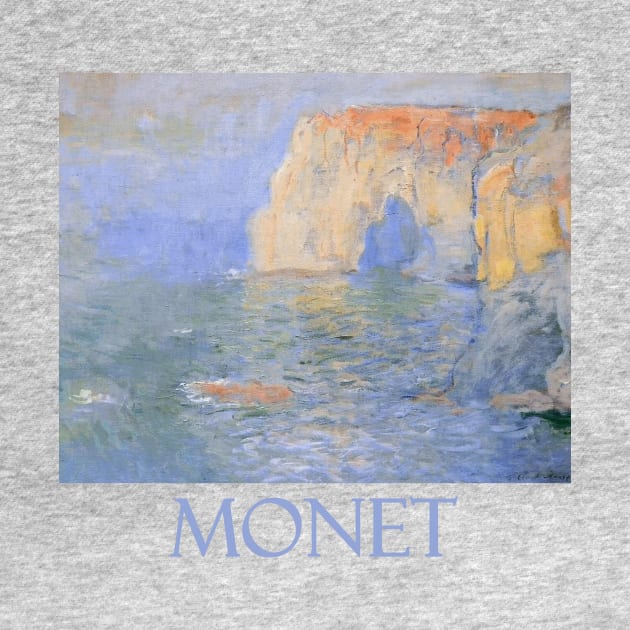 The Manneport, Reflections of Water (1885) by Claude Monet by Naves